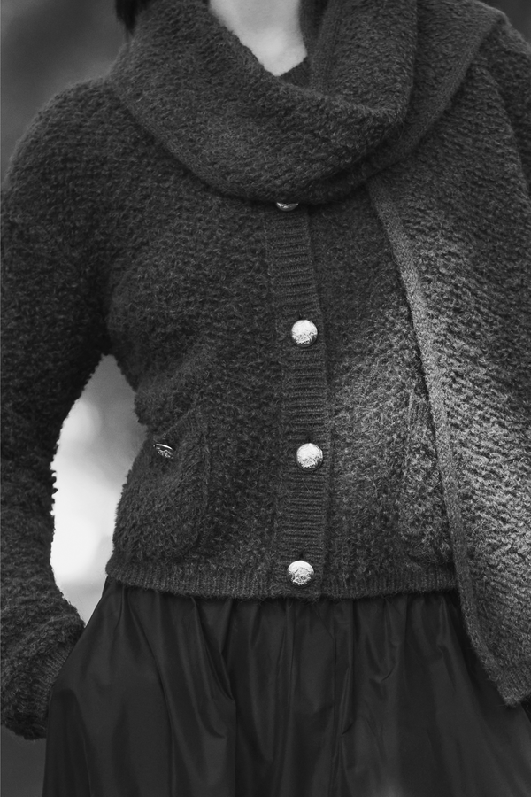 ALPACA BOUCLÉ BOBBY CARDIGAN - PULLS - SCAPA FASHION - SCAPA OFFICIAL