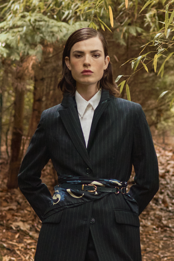 WHITE AND LT BLUE COTTON BLEND SHIRT NASHA - SHIRTS - SCAPA FASHION - SCAPA OFFICIAL