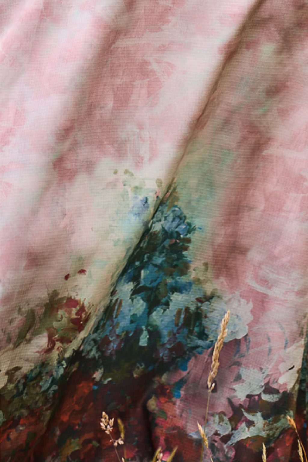 ITALIAN ABSTRACT PRINT MAXI-STYLE SKIRT CESAR - PINK - SKIRTS - SCAPA FASHION - SCAPA OFFICIAL