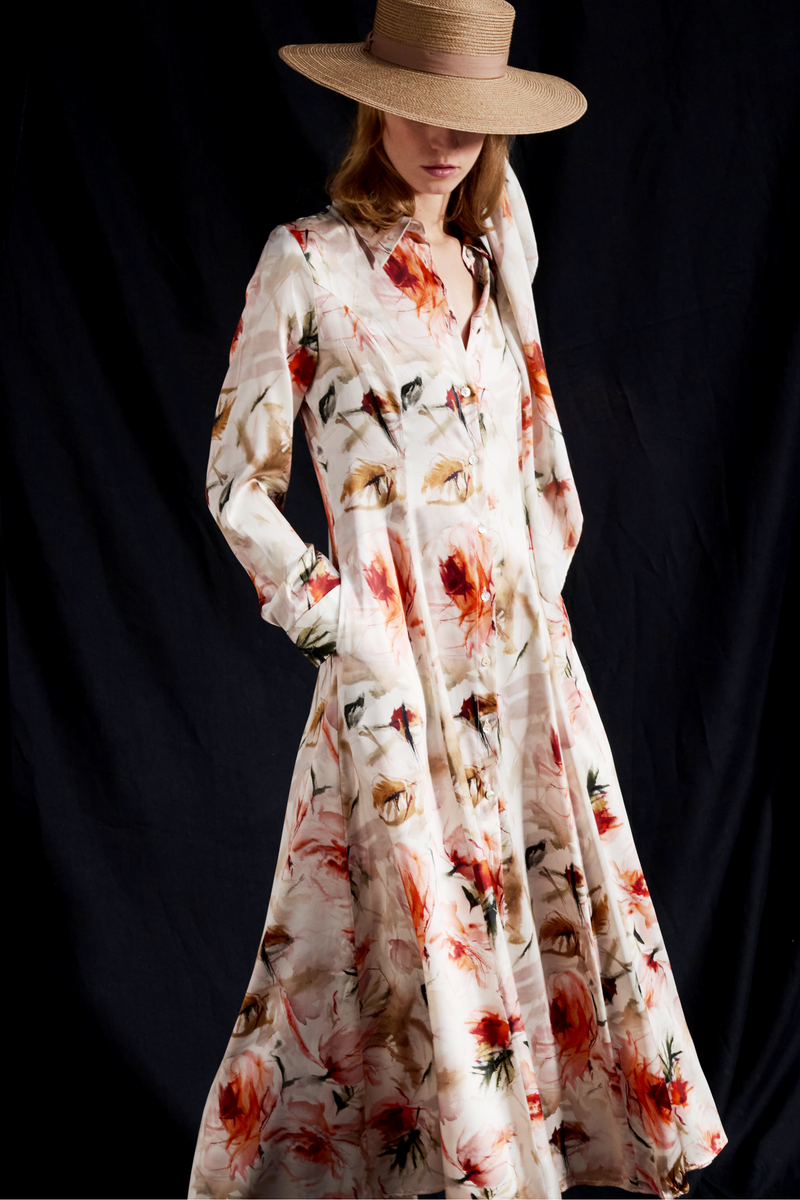 FINE ITALIAN SILK DRESS CHARLIE - DRESSES - SCAPA FASHION - SCAPA OFFICIAL