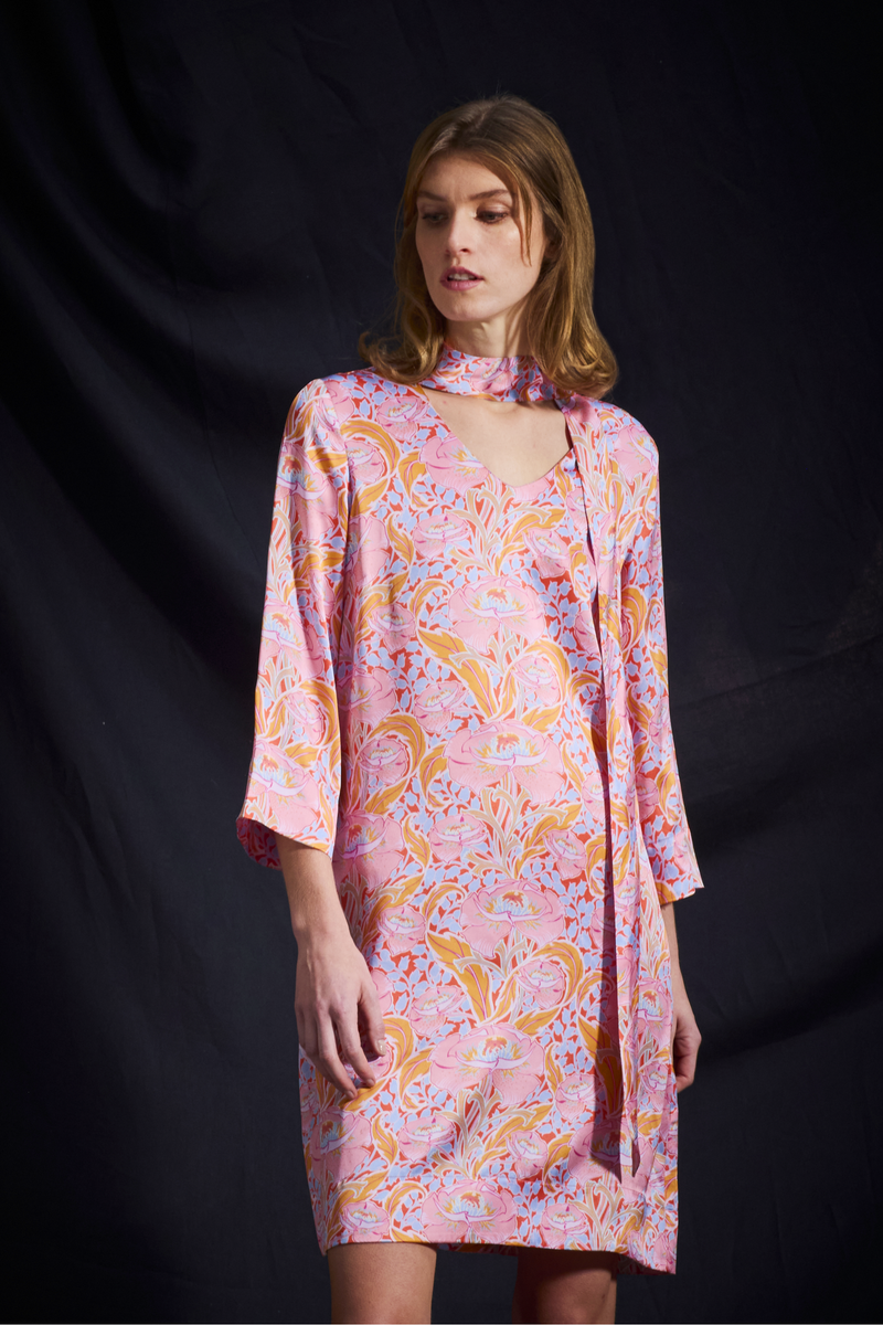 SILK DRESS MINA - DRESSES - SCAPA FASHION - SCAPA OFFICIAL