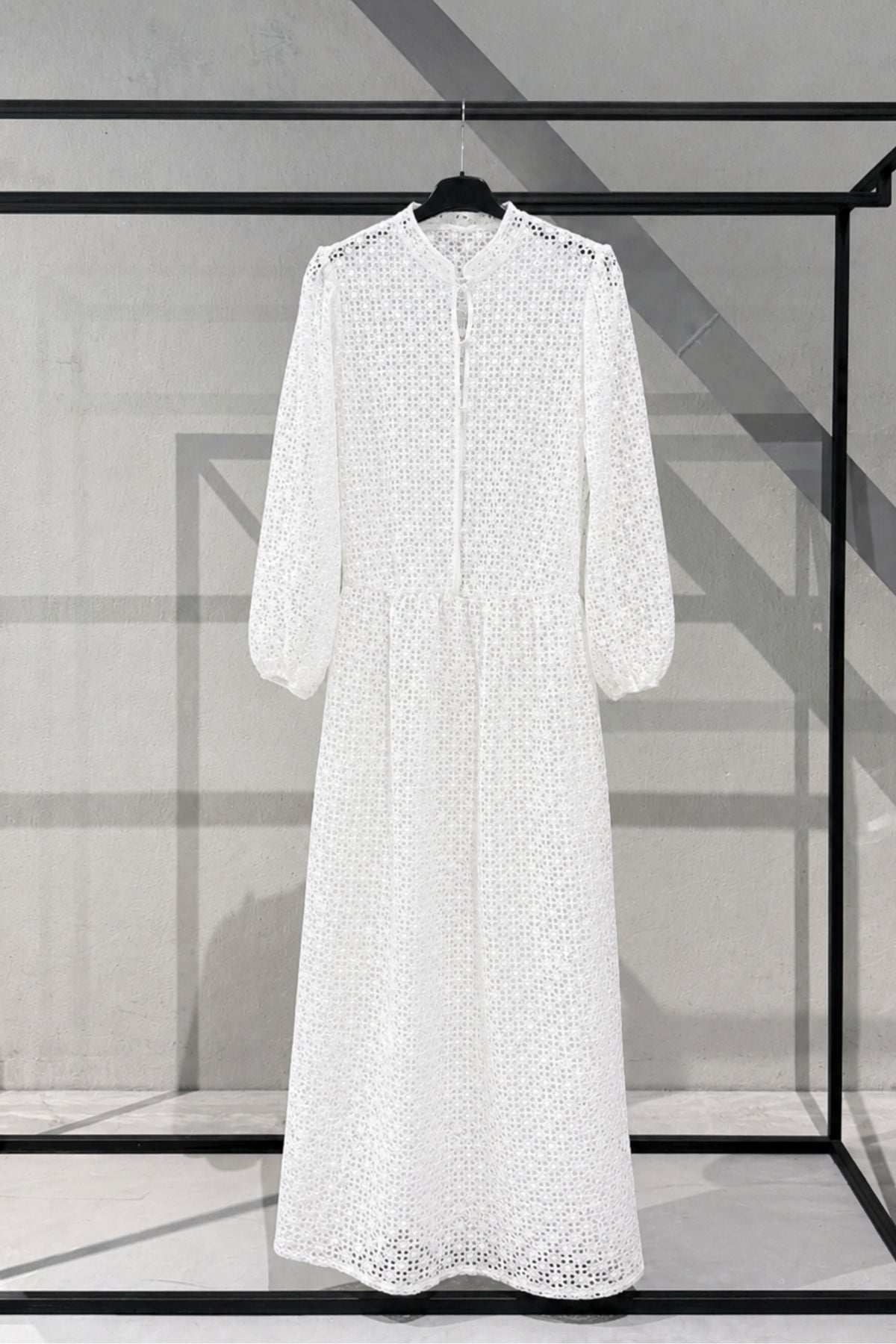 BRODERY DRESS CARRIE - OFF WHITE - DRESSES - SCAPA FASHION - SCAPA OFFICIAL