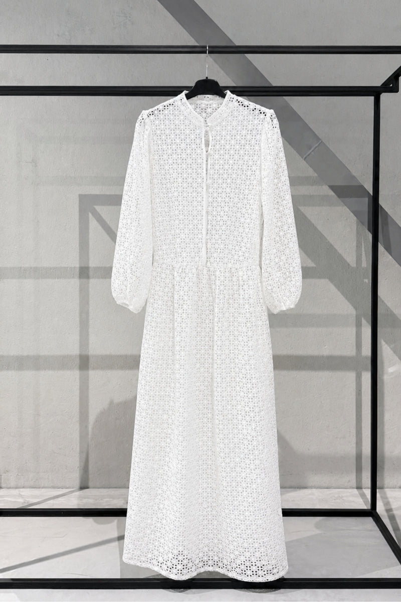 BRODERY DRESS CARRIE - OFF WHITE