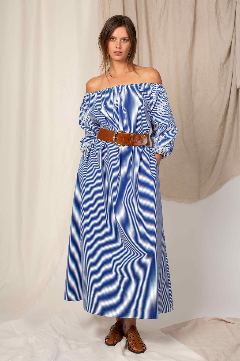 OFF THE SHOULDER DRESS SHELBY BIS - DRESSES - SCAPA FASHION - SCAPA OFFICIAL