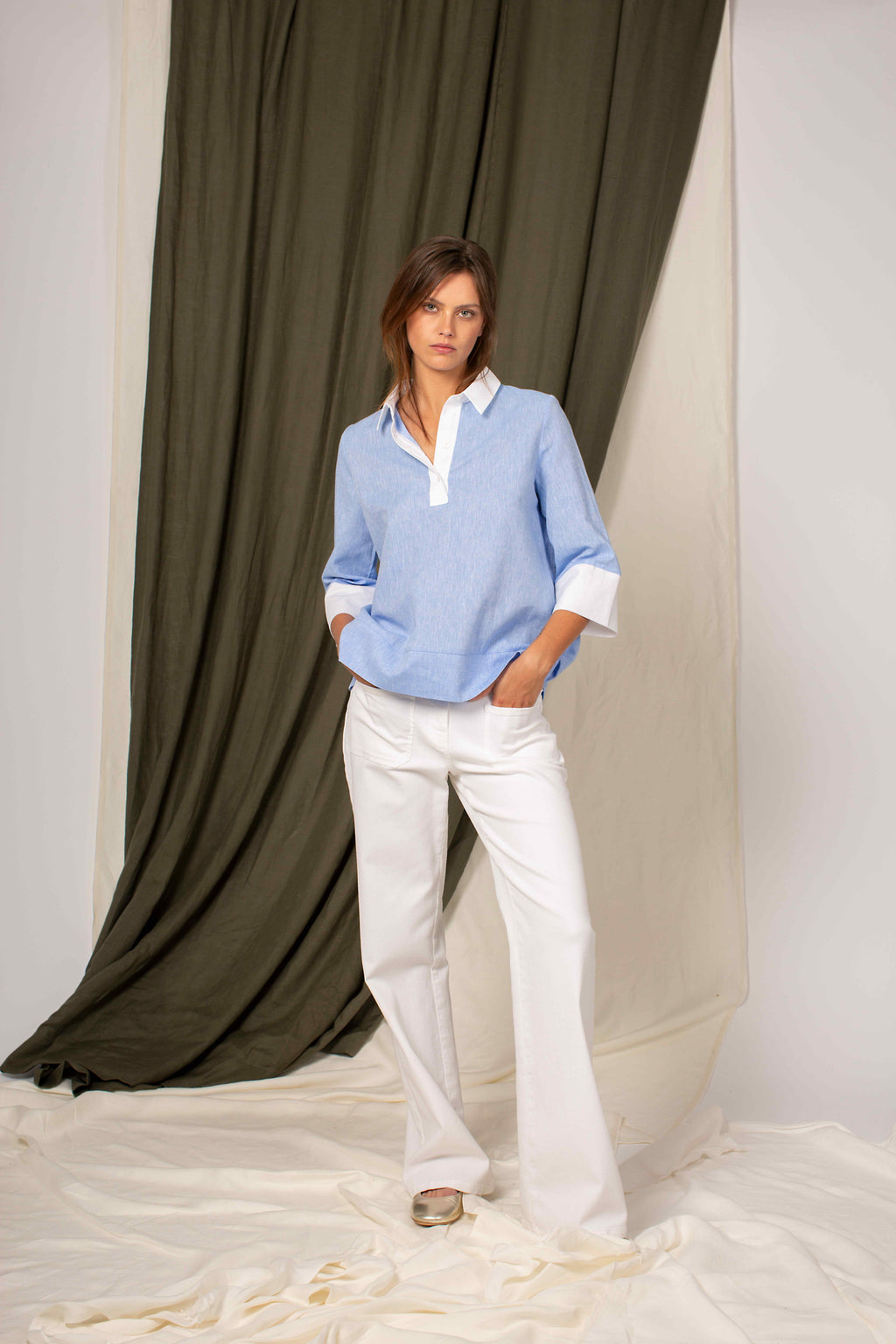 COTTON TROUSER JEANS WINSTER - TROUSERS - SCAPA FASHION - SCAPA OFFICIAL