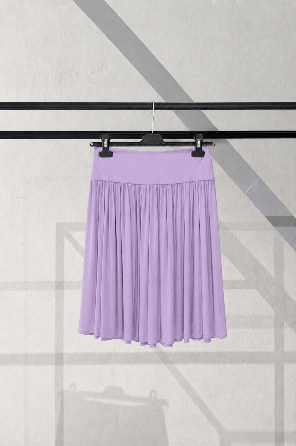 COTTON BLEND SKIRT CARI - LILAC/ORANGE