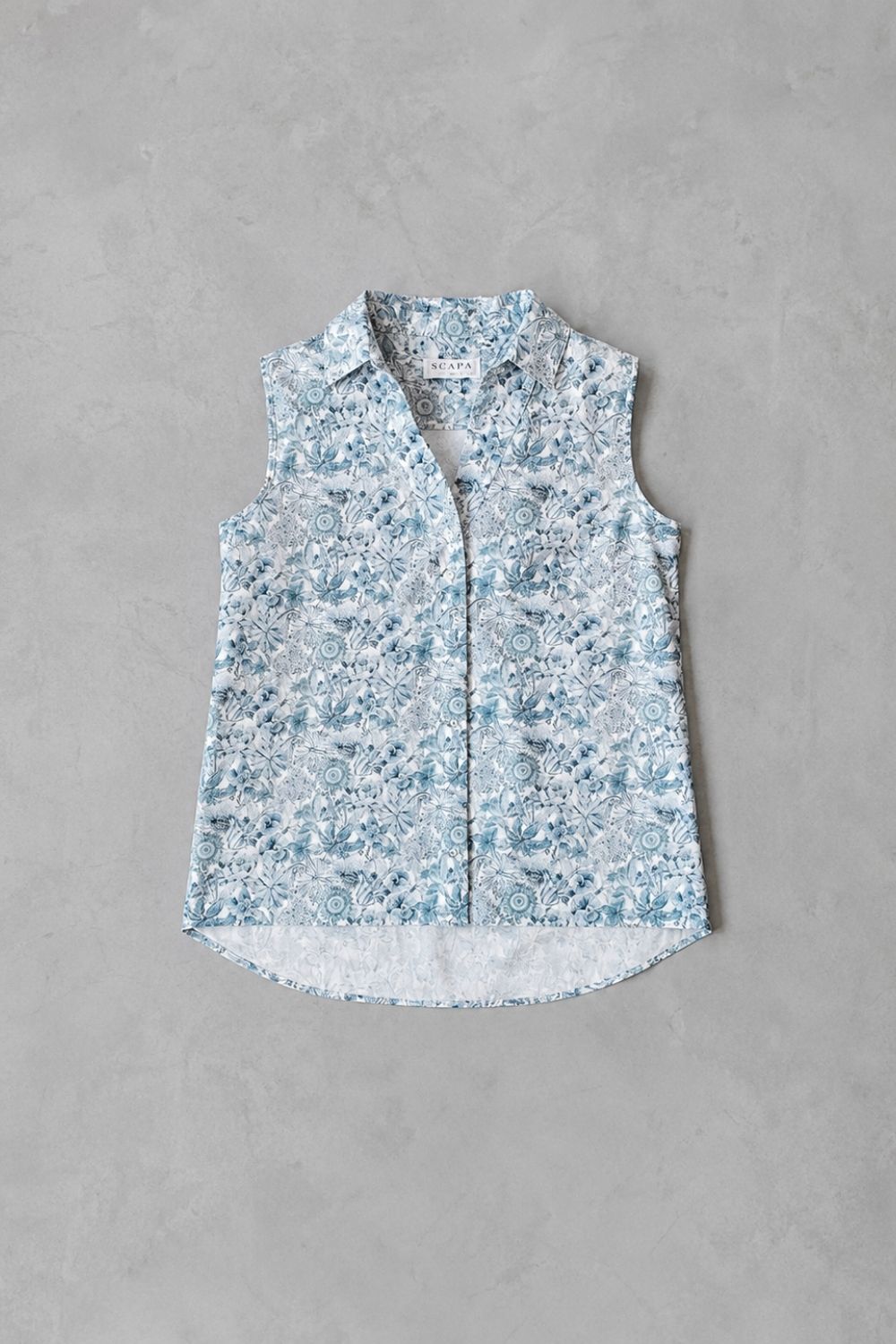 COTTON SHIRT  ARKIA - FLORAL BLUE
