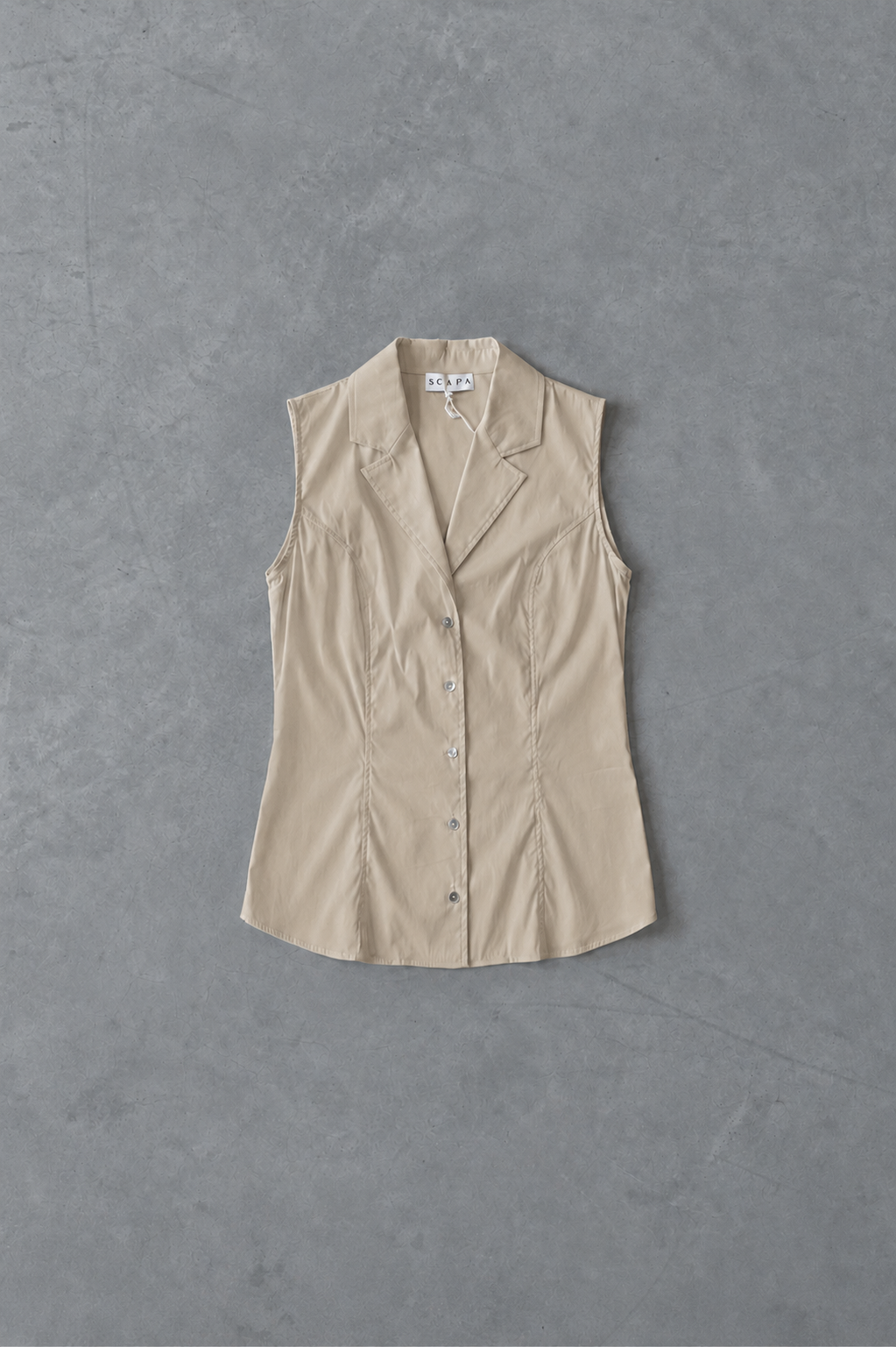 COTTON SHIRT TOP  YAELLE - NAVY/BEIGE/LIGHT BLUE/CHOCOLATE