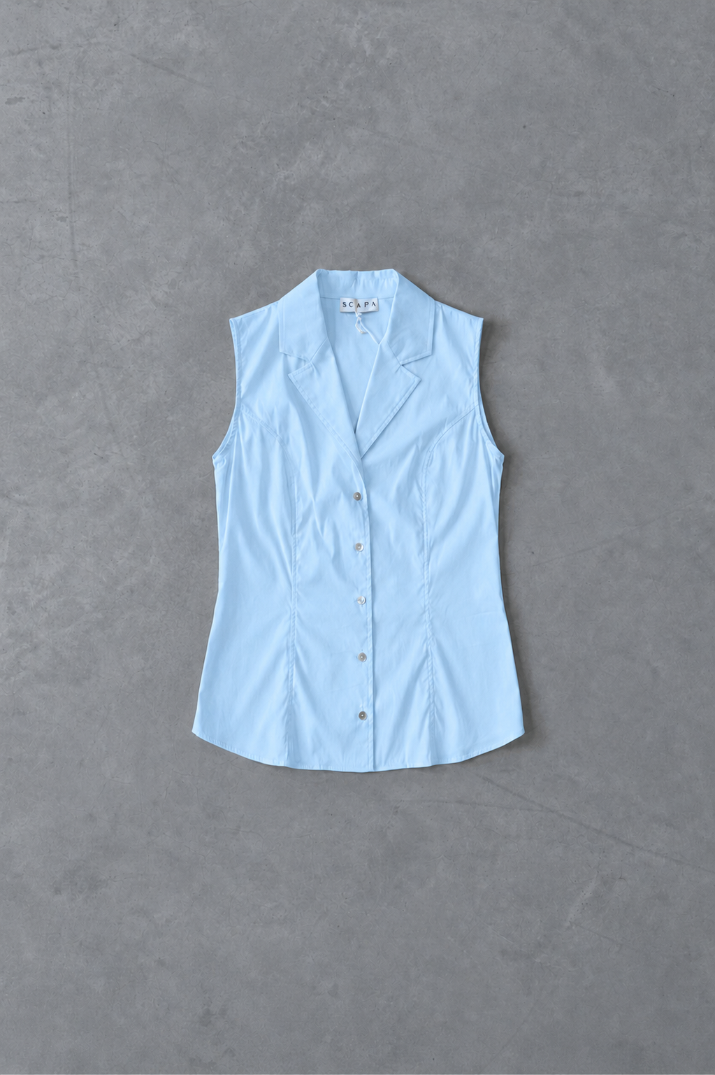 COTTON SHIRT TOP  YAELLE - NAVY/BEIGE/LIGHT BLUE/CHOCOLATE