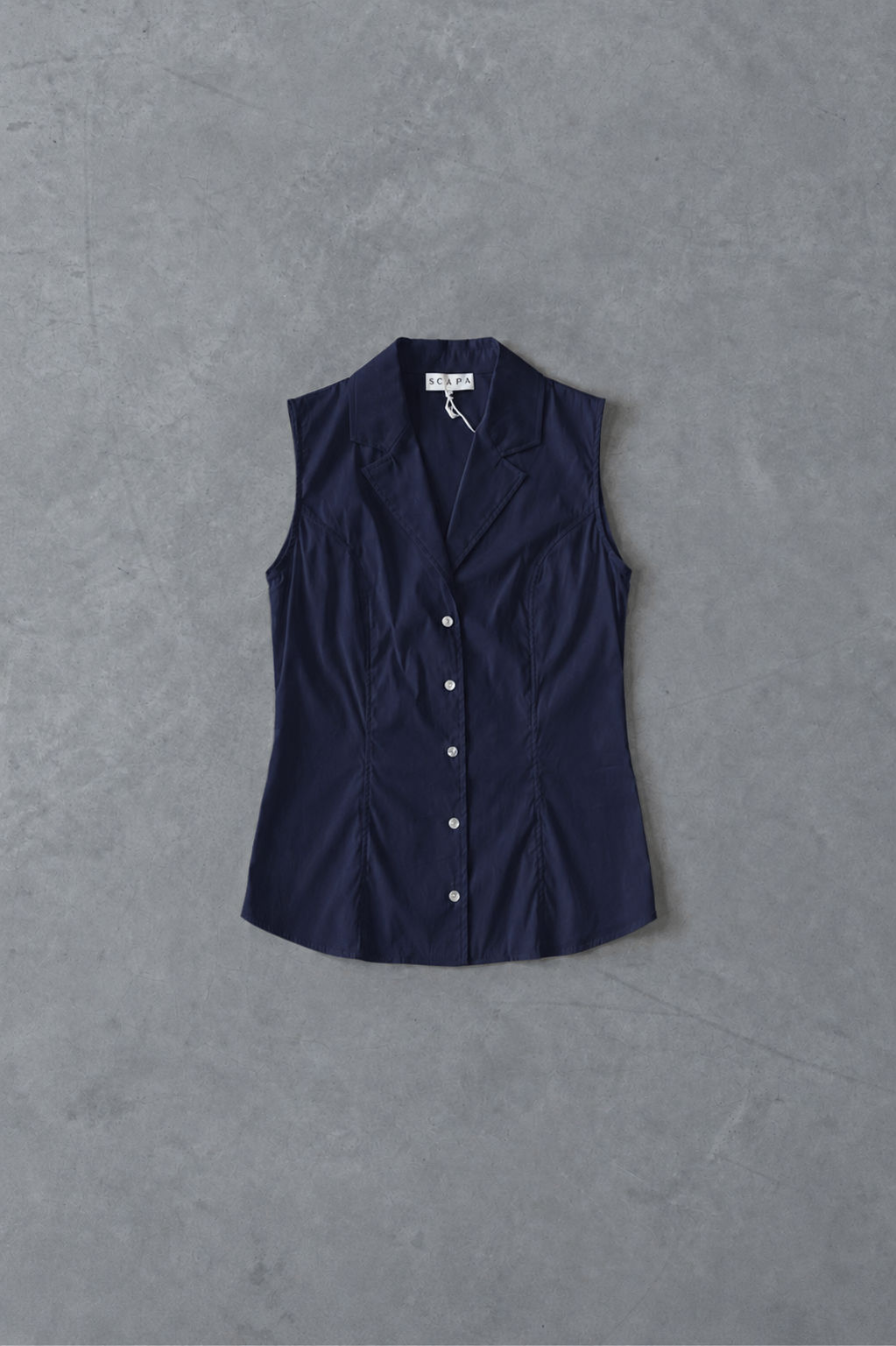 COTTON SHIRT TOP  YAELLE - NAVY/BEIGE/LIGHT BLUE/CHOCOLATE