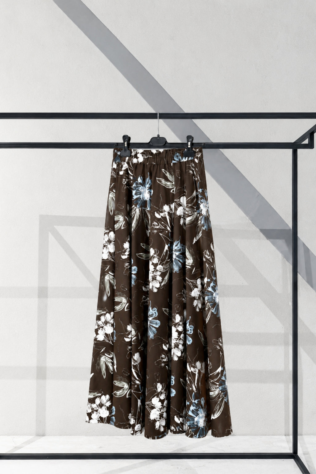 COTTON SKIRT FRELINE - DARK BROWN