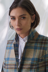 VIRGIN WOOL PLAID JACKET HAYWORTH - JACKETS - SCAPA FASHION - SCAPA OFFICIAL