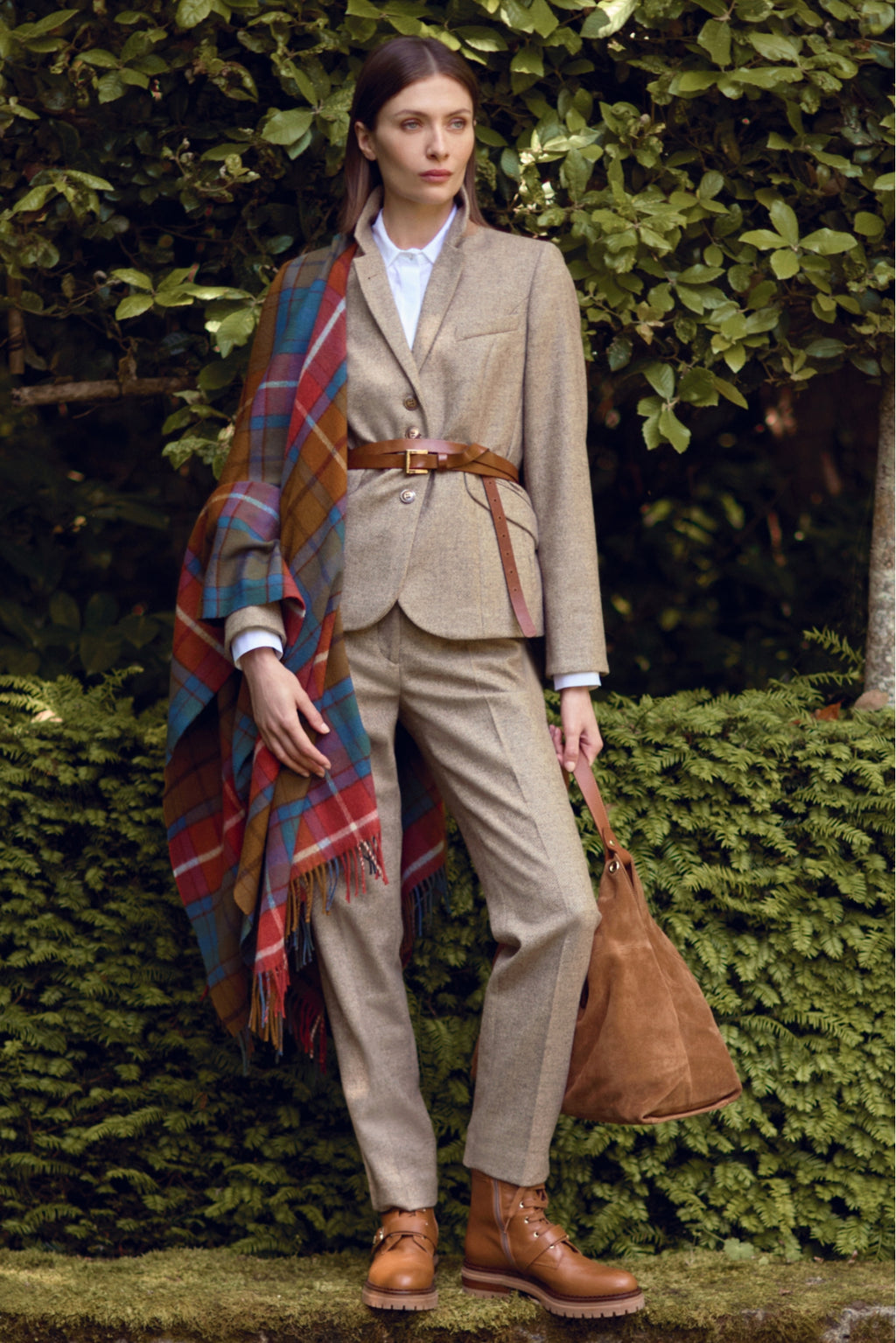 LAMBSWOOL HERRINGBONE TROUSERS CHILTON - TROUSERS - SCAPA FASHION - SCAPA OFFICIAL