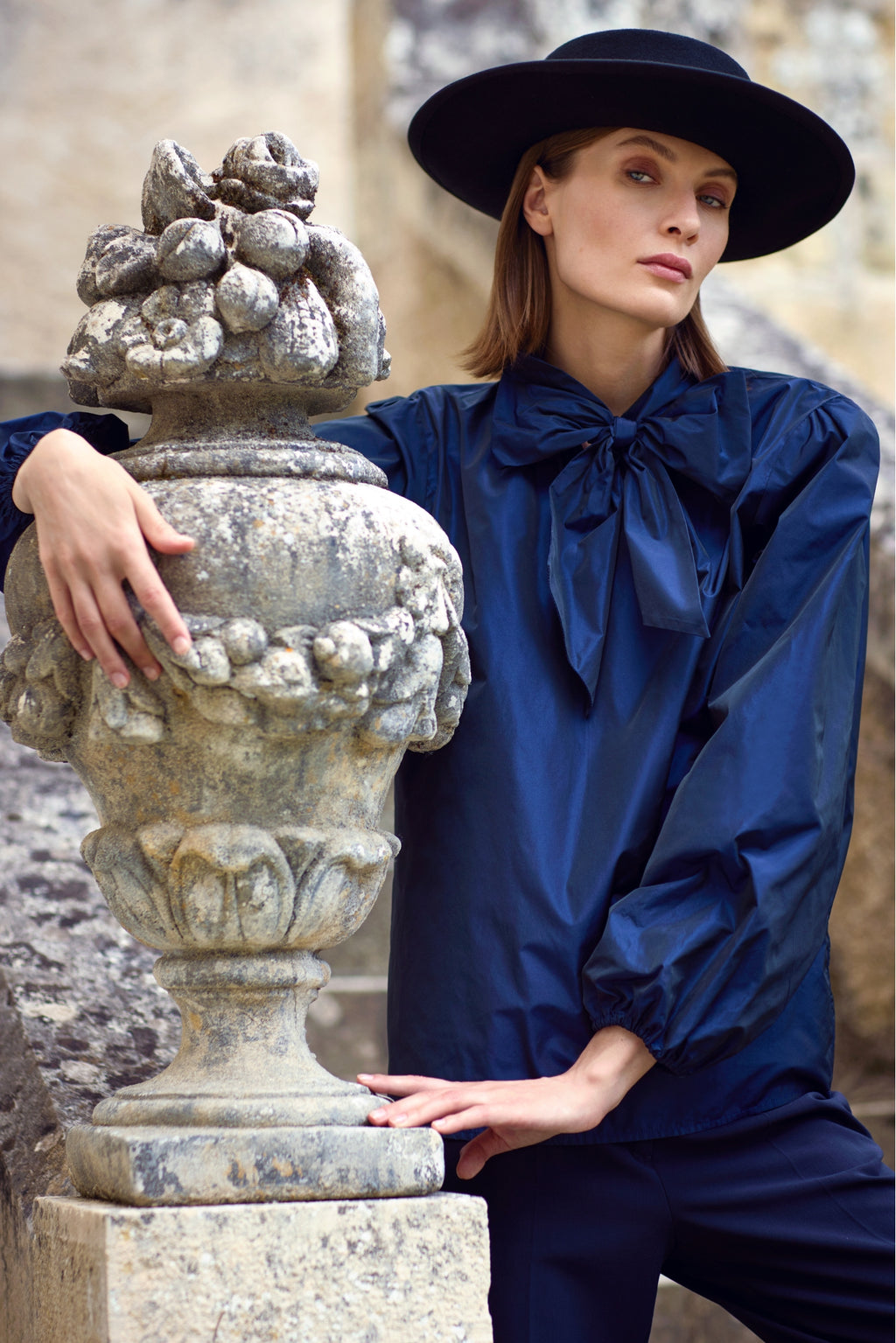 TAFFETA BOW-DETAIL SHIRT CIMONA - SHIRTS - SCAPA FASHION - SCAPA OFFICIAL