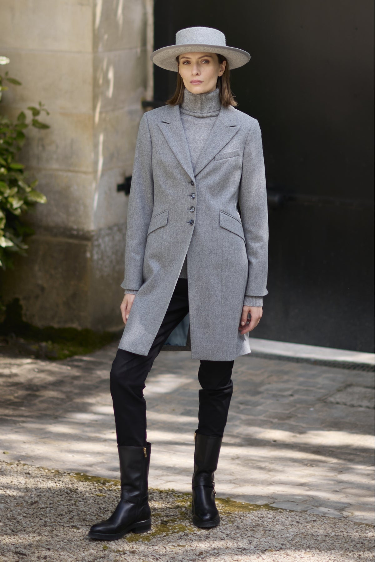 ITALIAN FLANNEL SINGLE-BREASTED JACKET MANUELA - JACKETS - SCAPA FASHION - SCAPA OFFICIAL