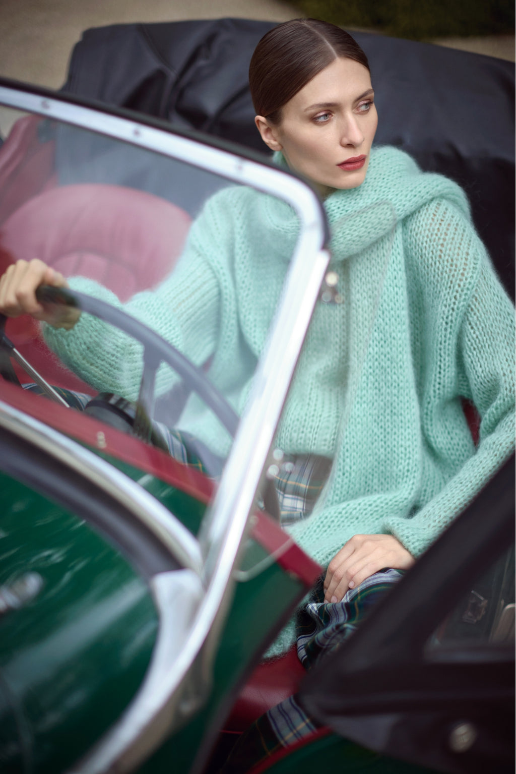 MOHAIR BLEND OPEN JERSEY STITCH PULL GENNY - PULLS - SCAPA FASHION - SCAPA OFFICIAL