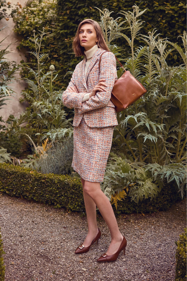 COTTON MULTI-COLOURED TWEED SKIRT DARLINGTON - SKIRTS - SCAPA FASHION - SCAPA OFFICIAL