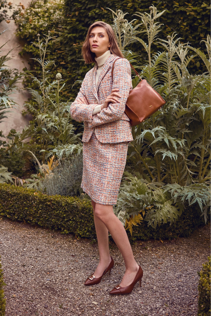 COTTON MULTI-COLOURED TWEED SKIRT DARLINGTON - SKIRTS - SCAPA FASHION - SCAPA OFFICIAL
