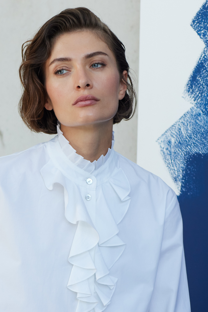 COTTON RUFFLED SHIRT CLAUDETTE - SHIRTS - SCAPA FASHION - SCAPA OFFICIAL