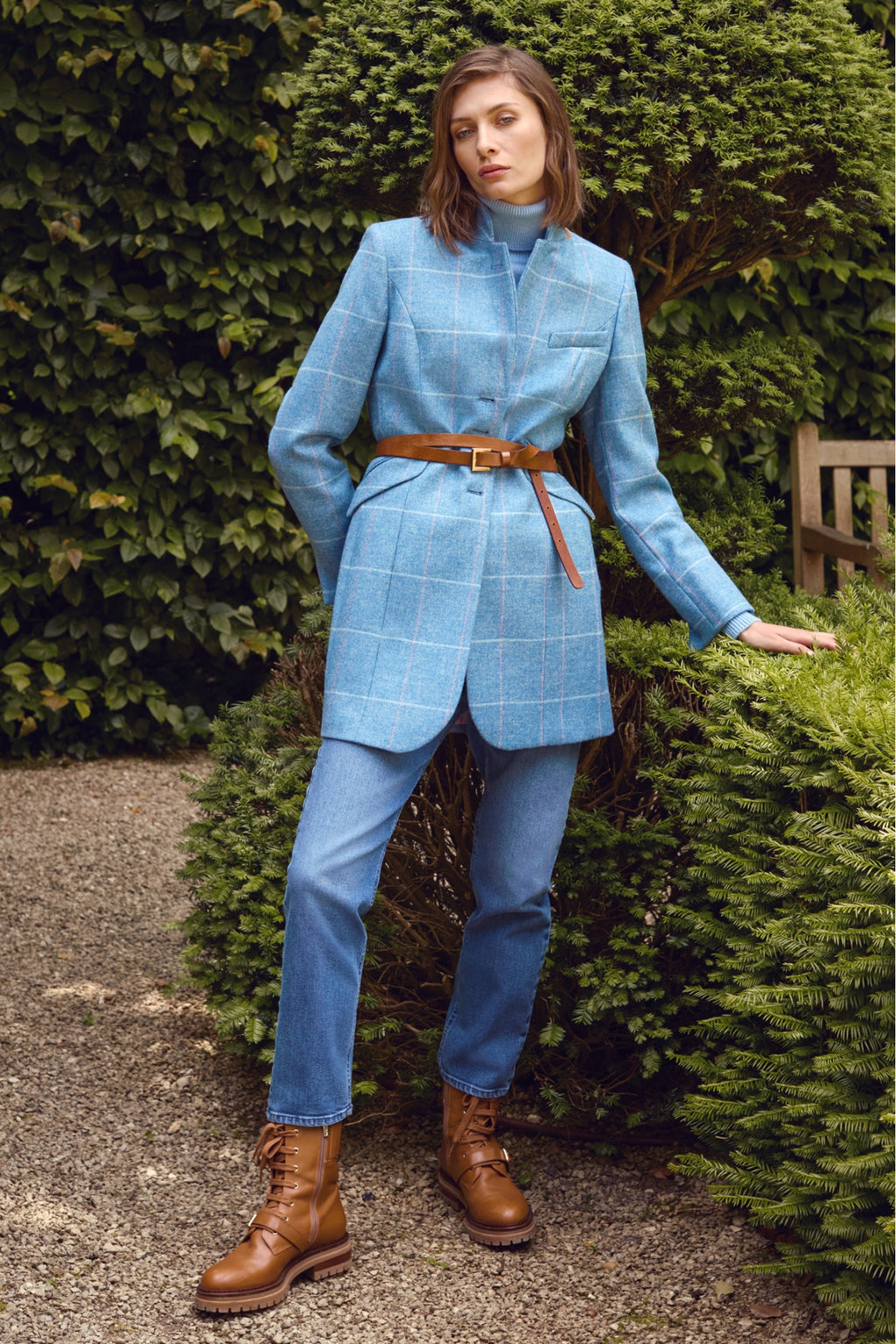 PURE WOOL CHECKED JACKET HALIFAX - JACKETS - SCAPA FASHION - SCAPA OFFICIAL