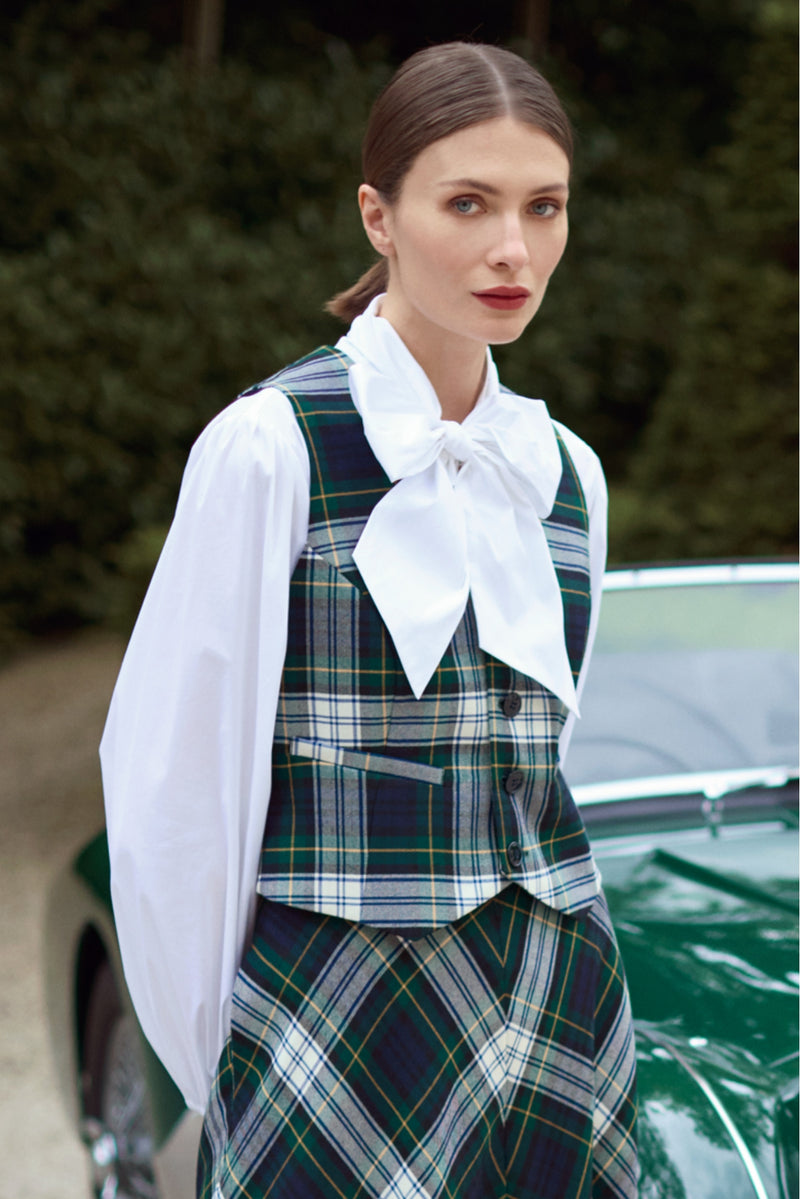 COTTON BLEND BOW-DETAIL SHIRT CIMONA - SHIRTS - SCAPA FASHION - SCAPA OFFICIAL
