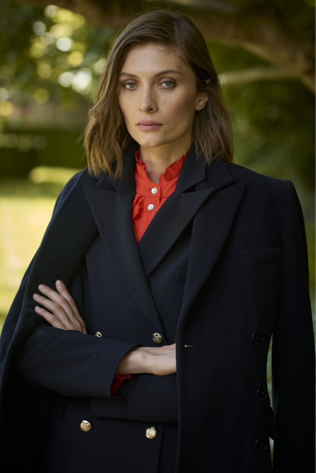 COOL WOOL DOUBLE-BREASTED COAT PRESTINE - COATS - SCAPA FASHION - SCAPA OFFICIAL