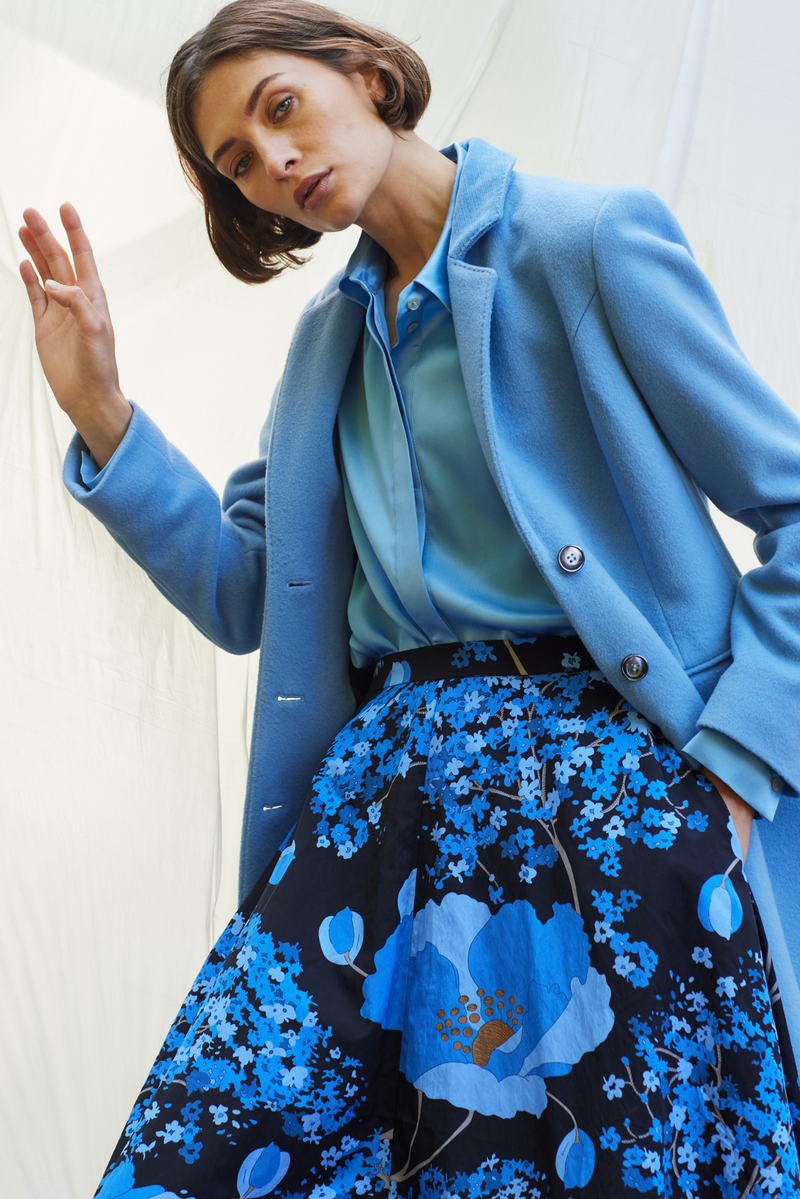 TAFFETA FLORAL PRINT MAXI SKIRT OSCAR - SKIRTS - SCAPA FASHION - SCAPA OFFICIAL