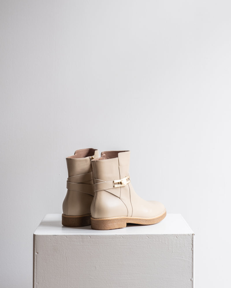 LEATHER BUCKLE ANKLE BOOTS - SHOES - SCAPA FASHION - SCAPA OFFICIAL
