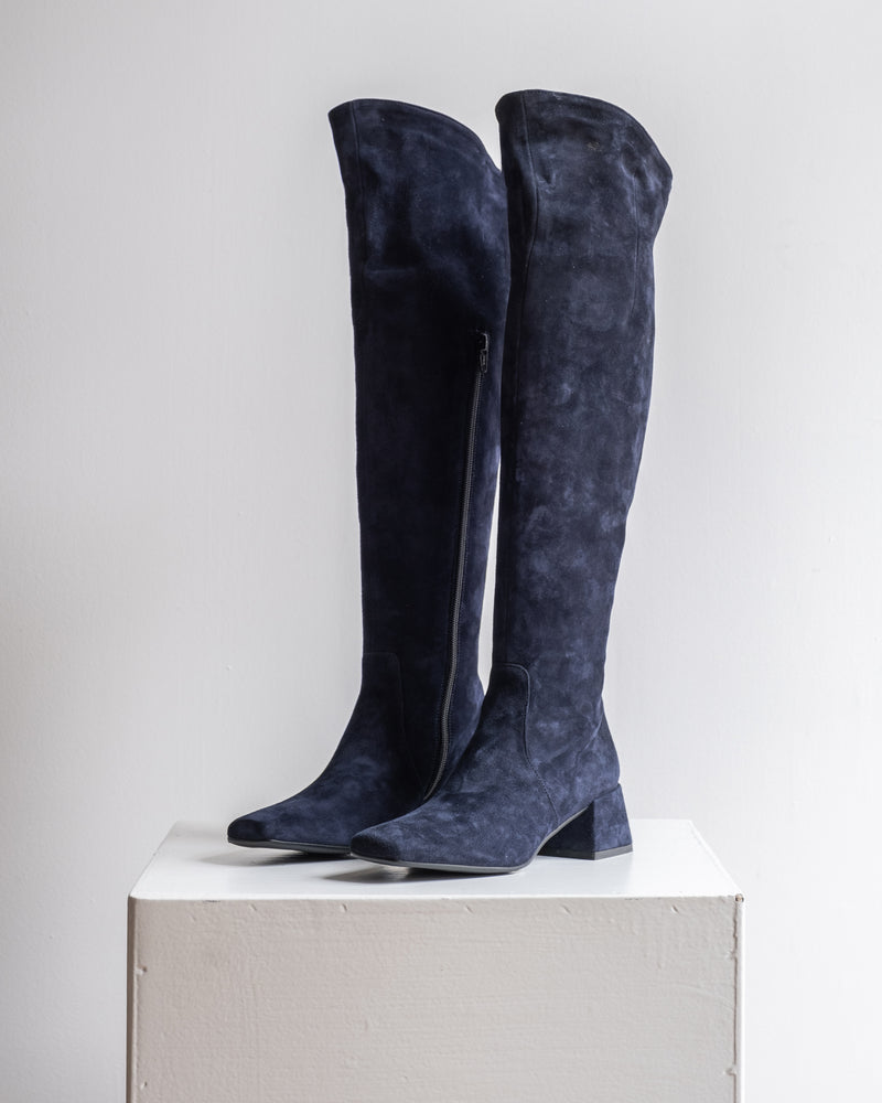 SUEDE KNEE-LENGHT BOOTS MONICA - SHOES - SCAPA FASHION - SCAPA OFFICIAL