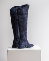 SUEDE KNEE-LENGHT BOOTS MONICA - SHOES - SCAPA FASHION - SCAPA OFFICIAL