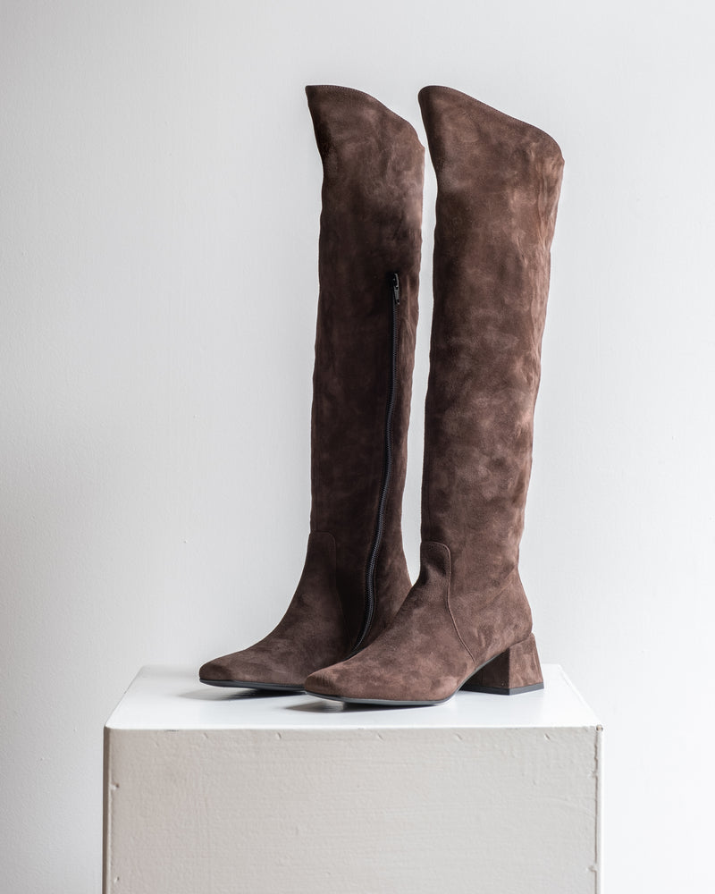 SUEDE KNEE-LENGHT BOOTS MONICA - SHOES - SCAPA FASHION - SCAPA OFFICIAL