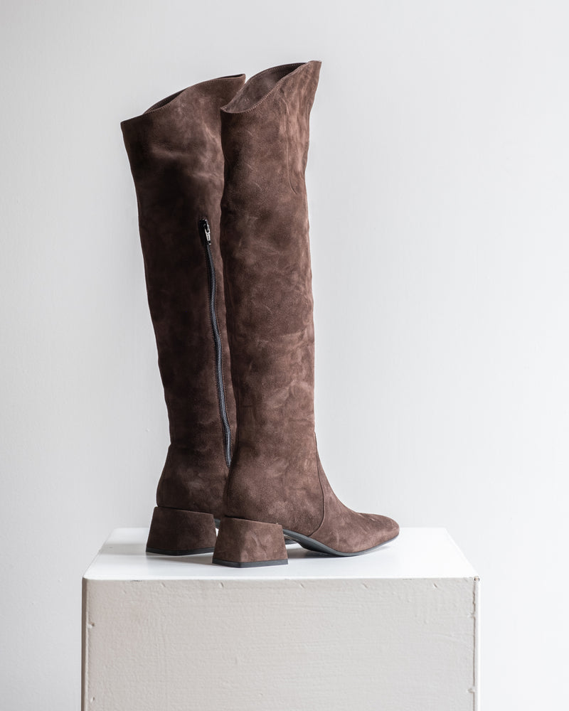 SUEDE KNEE-LENGHT BOOTS MONICA - SHOES - SCAPA FASHION - SCAPA OFFICIAL