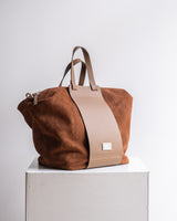 SUEDE LEATHER HANDBAG - BAGS - SCAPA FASHION - SCAPA OFFICIAL