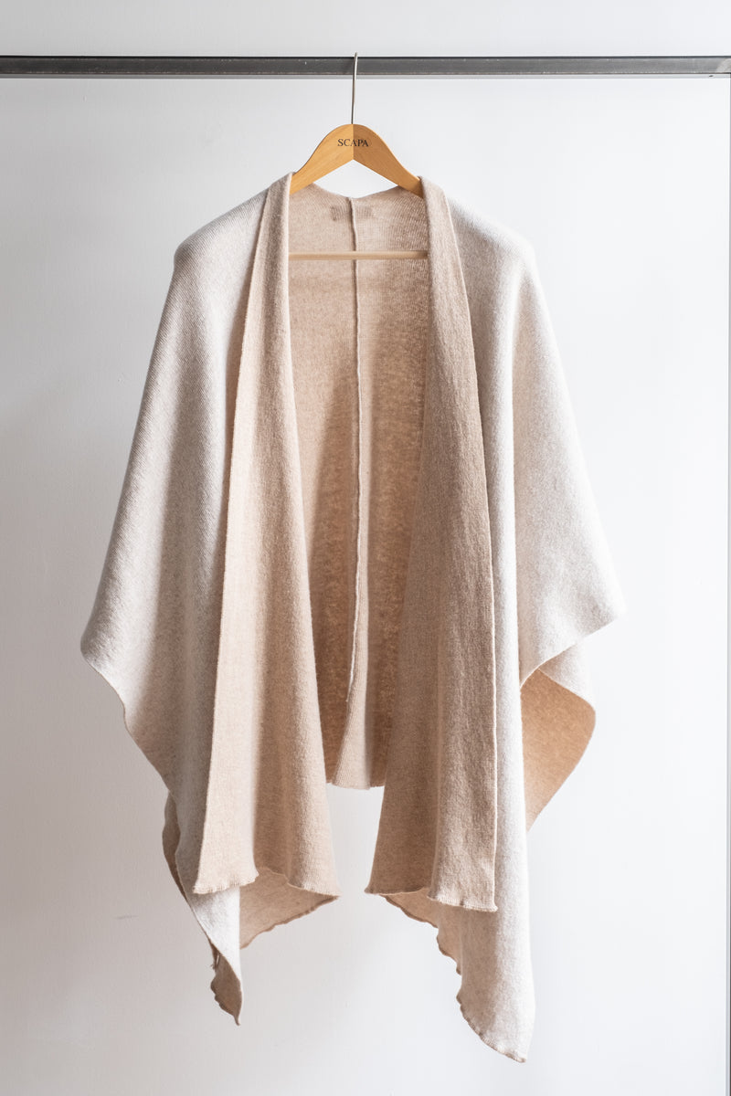 WOOL REVERSIBLE PONCHO NADI - ACCESSOIRES - SCAPA FASHION - SCAPA OFFICIAL