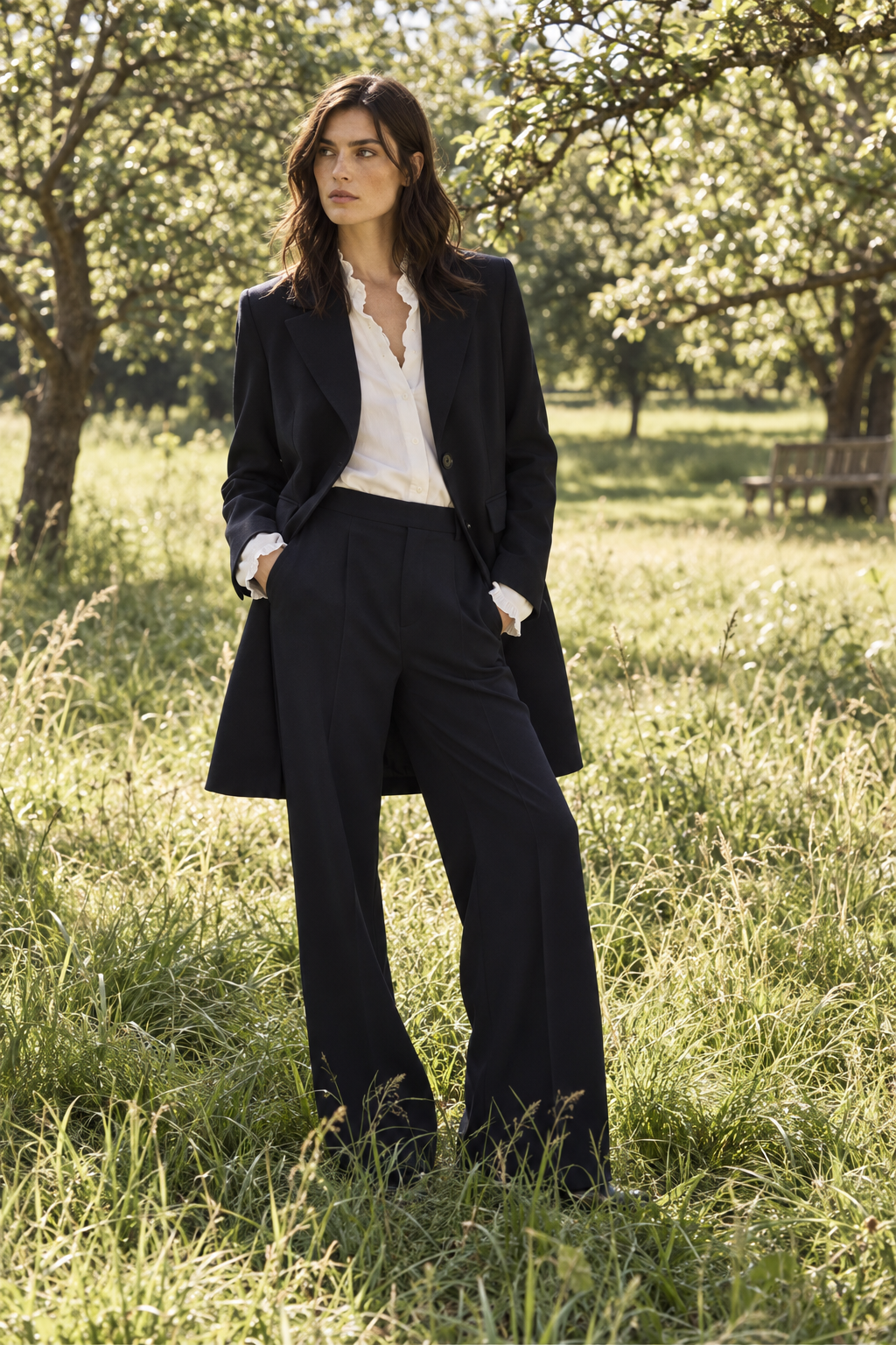 COOL WOOL COAT MARGO - NAVY - COATS - SCAPA FASHION - SCAPA OFFICIAL