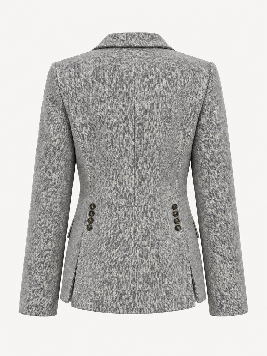 MERINO WOOL JACKET HAYWORTH - HERRINGBONE TAUPE