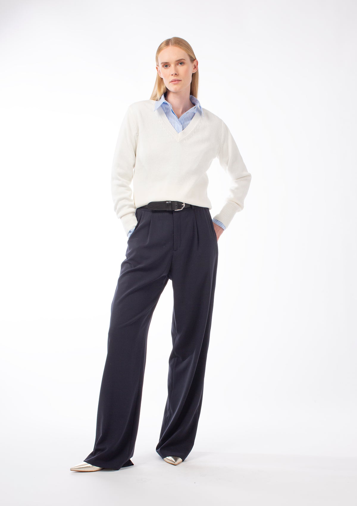 COOL WOOL WIDE-LEG TROUSER JOLENE - TROUSERS - SCAPA FASHION - SCAPA OFFICIAL
