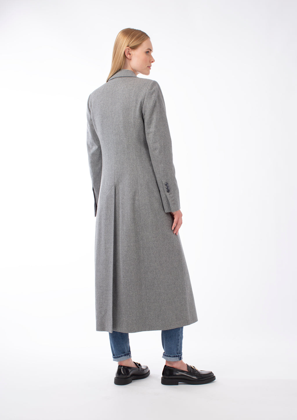 ITALIAN FLANNEL WOOL SINGLE BREASTED COAT CHARLOTTE - COATS - SCAPA FASHION - SCAPA OFFICIAL