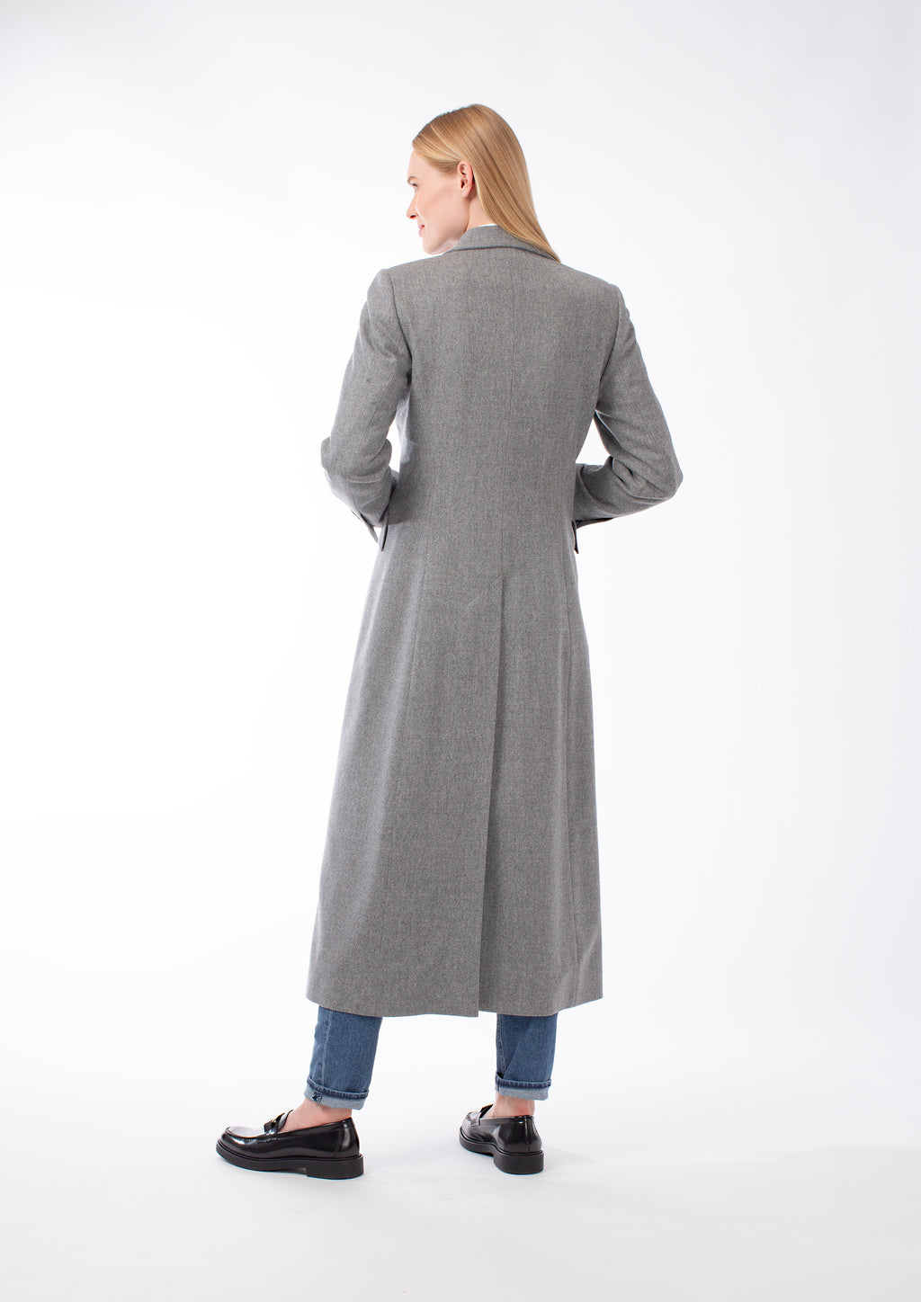 ITALIAN FLANNEL WOOL SINGLE BREASTED COAT CHARLOTTE - COATS - SCAPA FASHION - SCAPA OFFICIAL