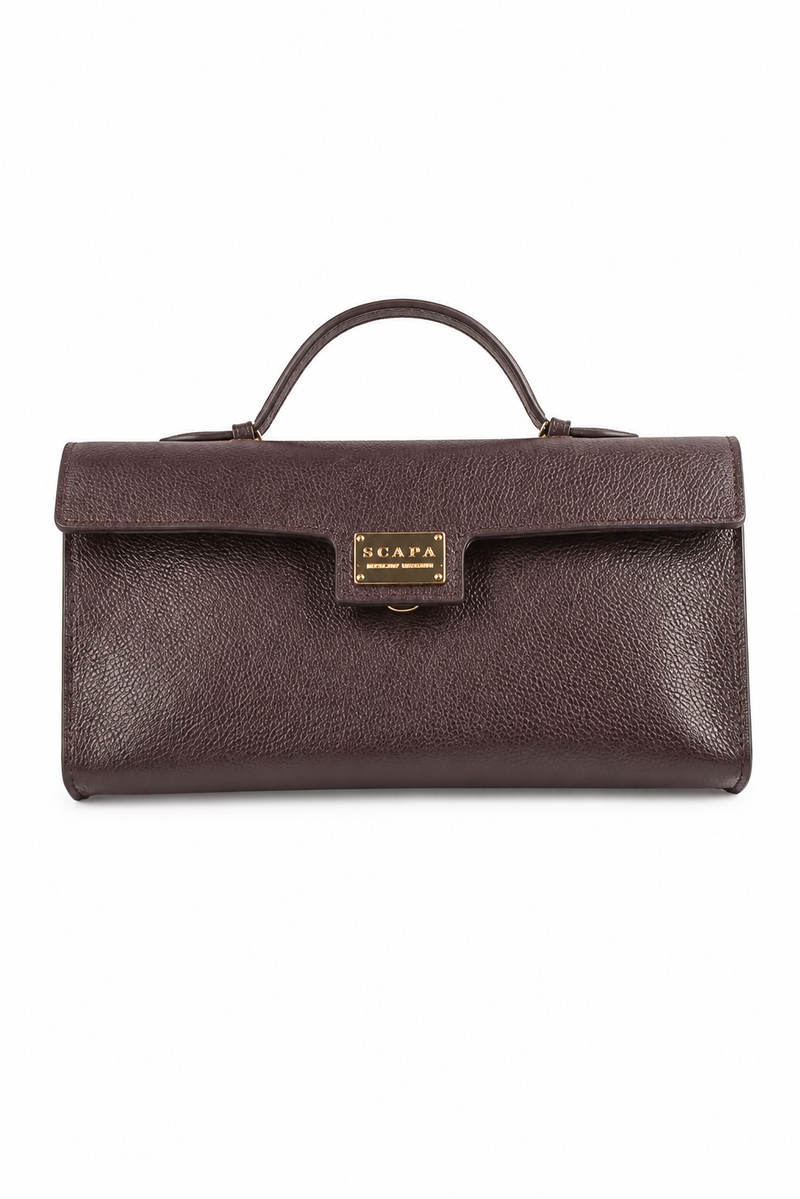 LEATHER BAG - DARK BROWN
