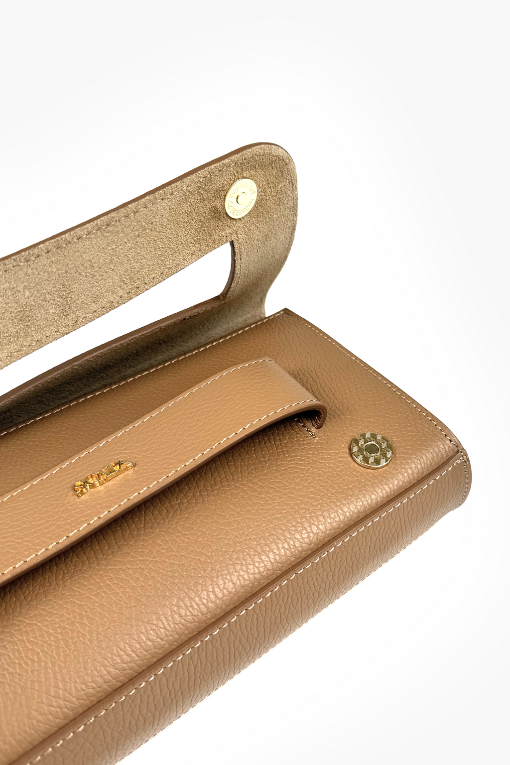 LEATHER CLUTCH - NAVY/COGNAC/BLACK - BAGS - SCAPA FASHION - SCAPA OFFICIAL
