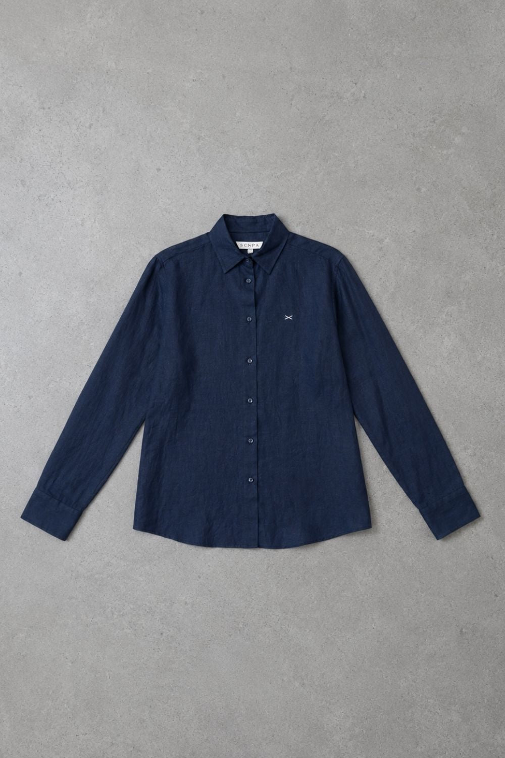 LINEN SHIRT ISKESS - NAVY