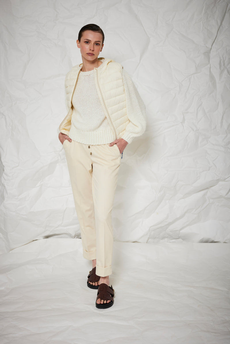 QUILTED LIGHTWEIGHT BODYWARMER FLORENCE - OFF WHITE - JACKETS - SCAPA FASHION - SCAPA OFFICIAL