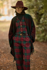 WOOL TARTAN TROUSER JOLENE - TROUSERS - SCAPA FASHION - SCAPA OFFICIAL