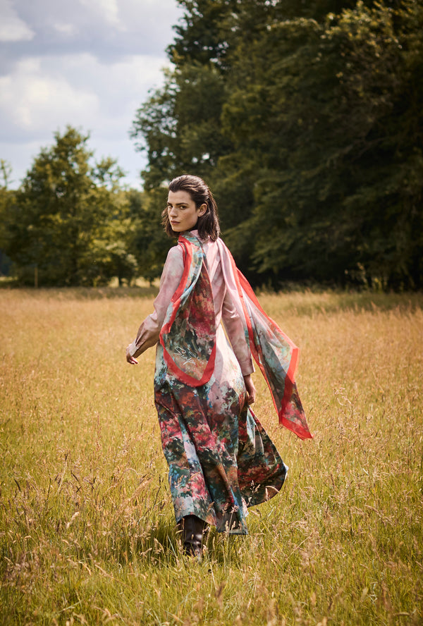 COTTON FLORAL SHAWL MONET