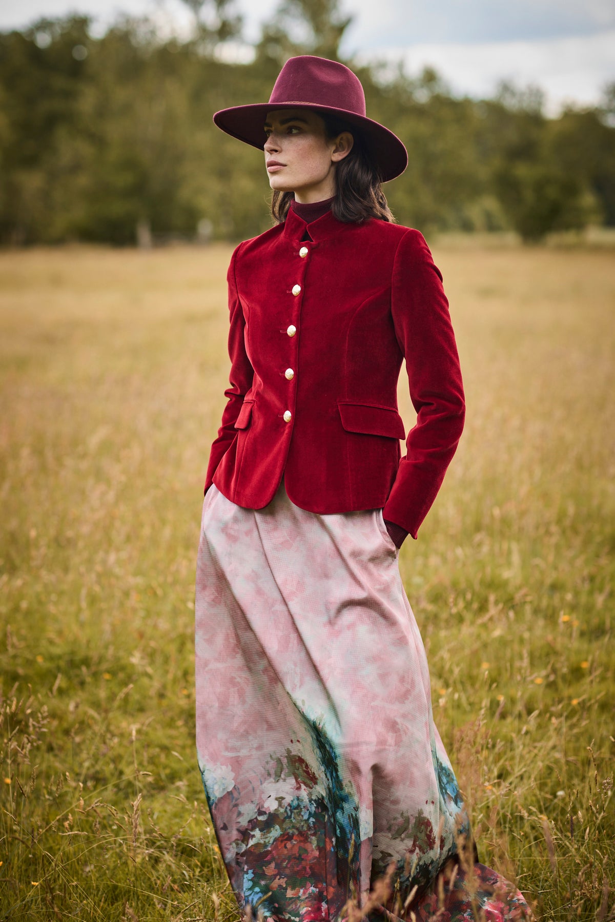MERINO WOOL TURTLENECK PULL  ROSE - BURGUNDY