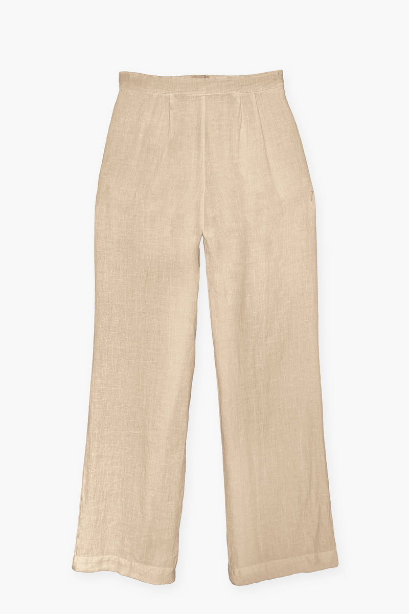 WASHED LINEN TROUSER MAURIEN - Trousers - SCAPA FASHION - SCAPA OFFICIAL