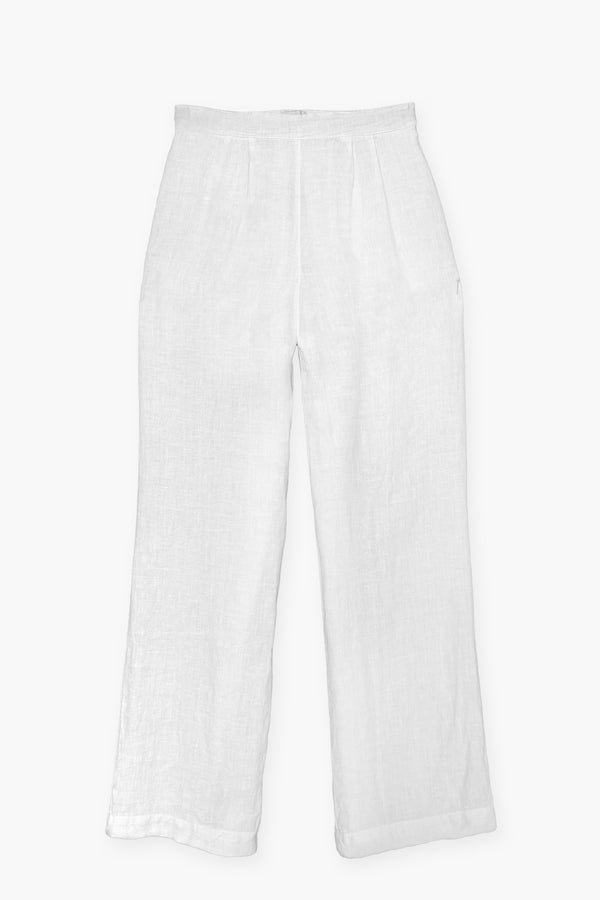 LINEN FLARED TROUSER MAURIEN - TROUSERS - SCAPA FASHION - SCAPA OFFICIAL