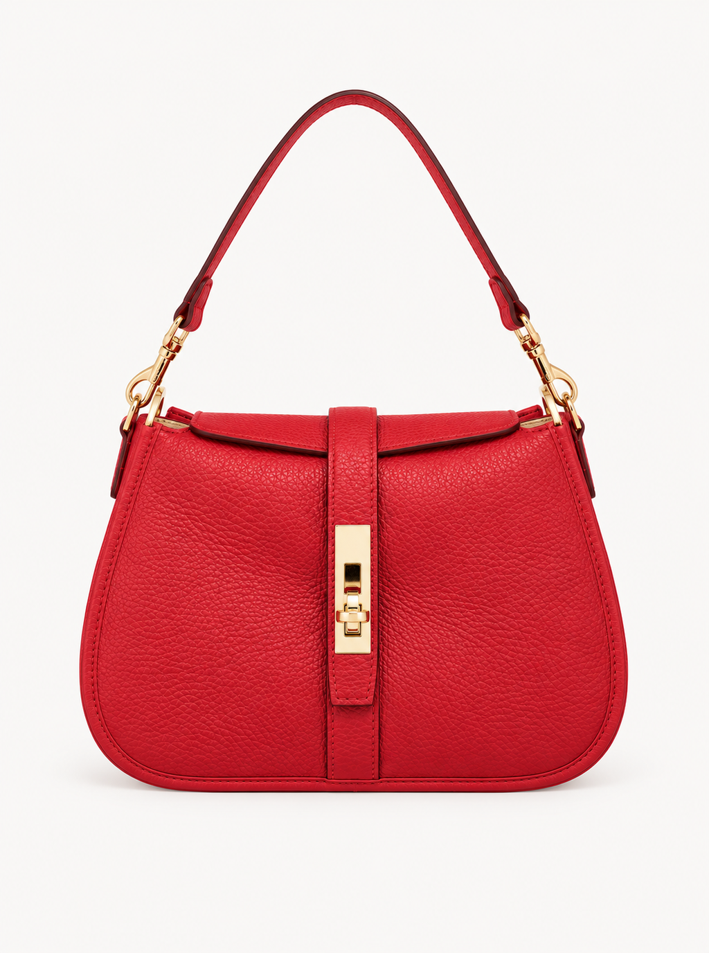 LEATHER HANDBAG MARTA - RED