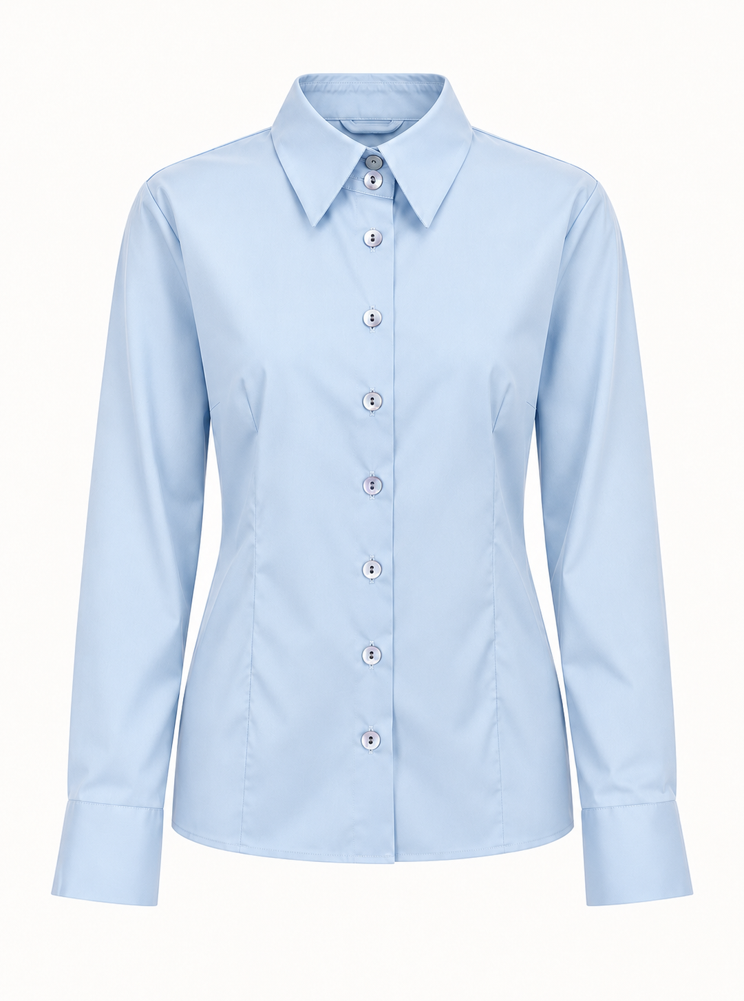 COTTON SHIRT NATALIA - WHITE/YELLOW/LIGHT BLUE